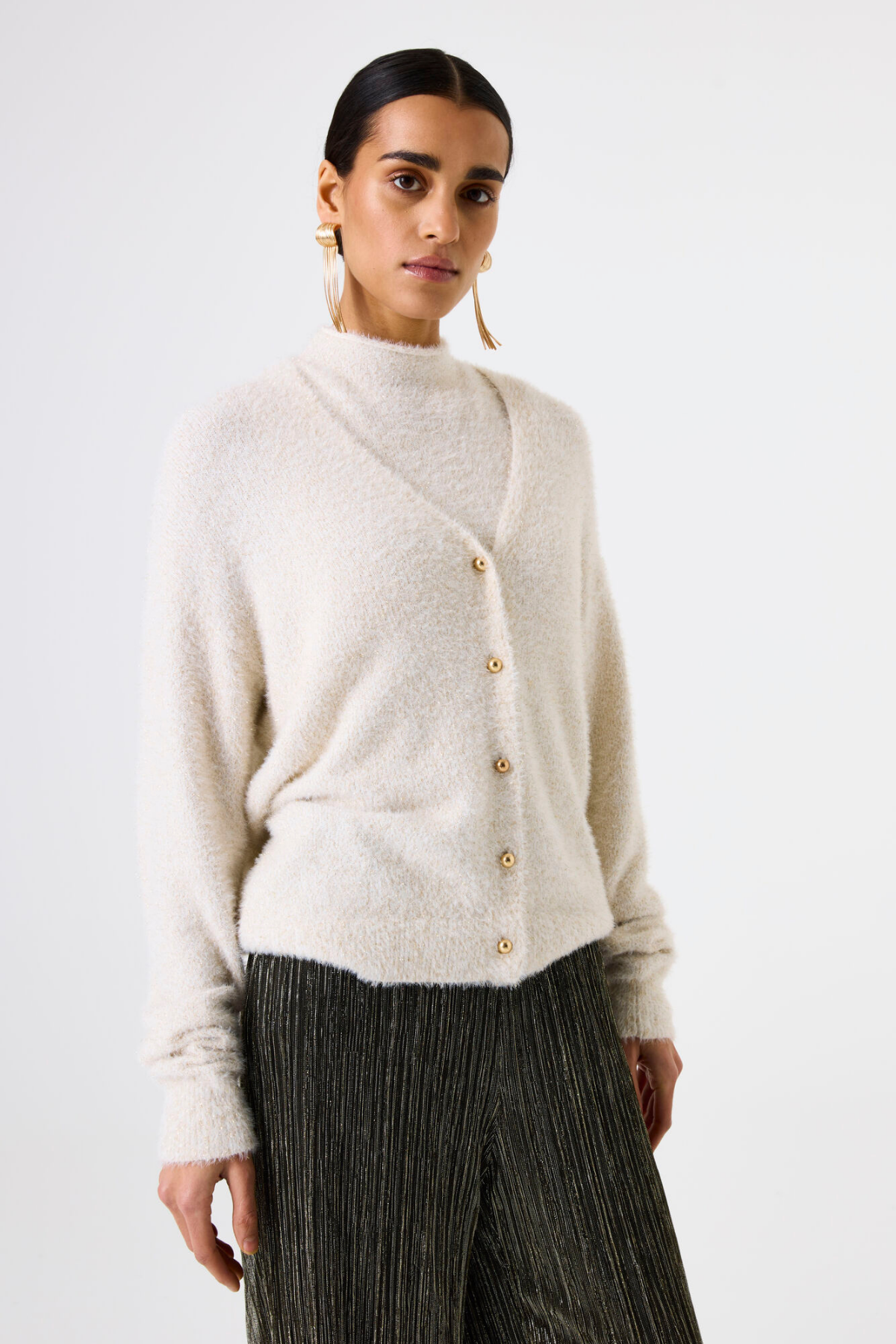 K50050 LADIES CARDIGAN GOLDEN SAND