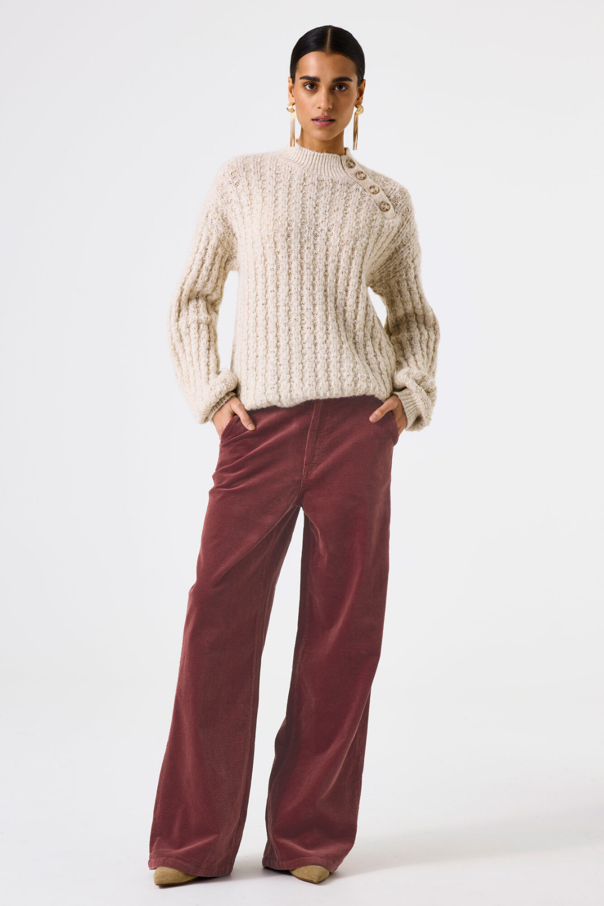 K50111 LADIES PANTS SCARLET OAK