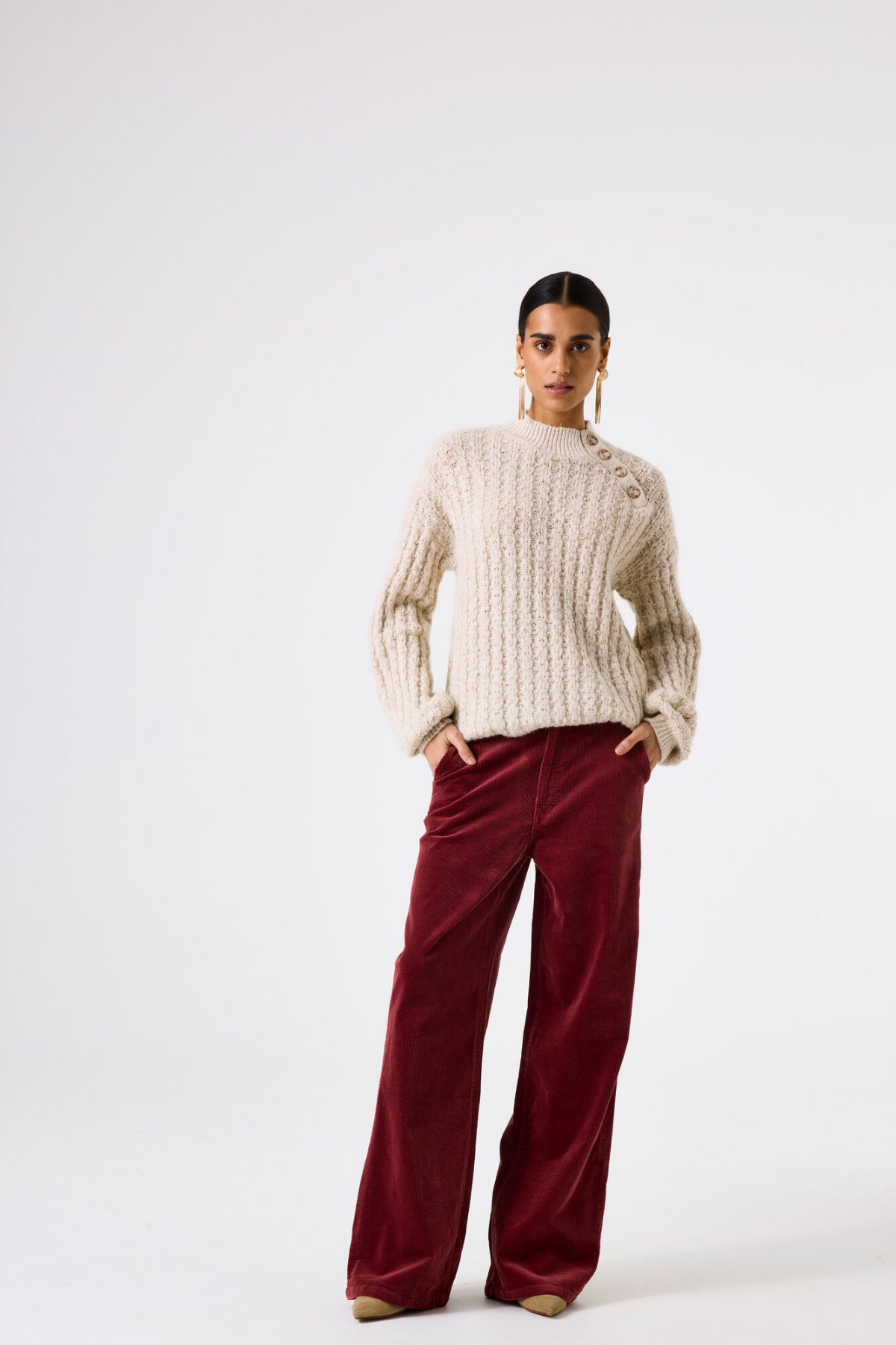 K50111 LADIES PANTS SCARLET OAK