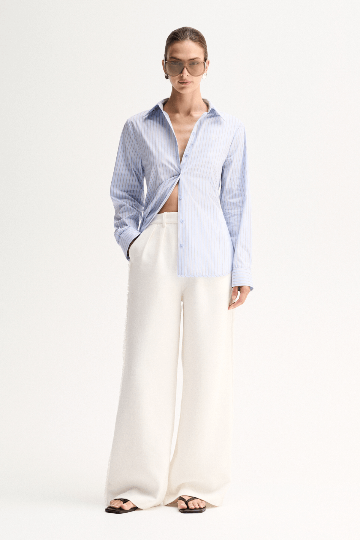 KALLIE STRIPE SHIRT BLUE
