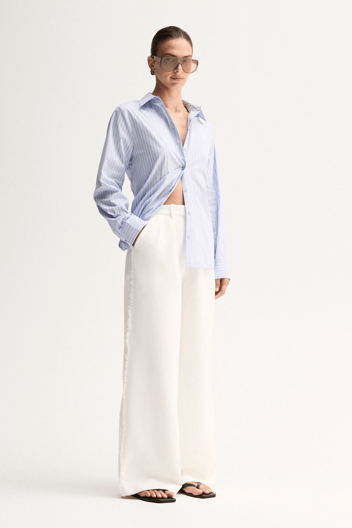 KALLIE STRIPE SHIRT BLUE