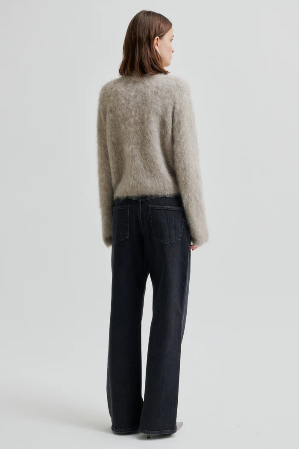 KARLA FLUFFY CARDIGAN PUMICE STONE