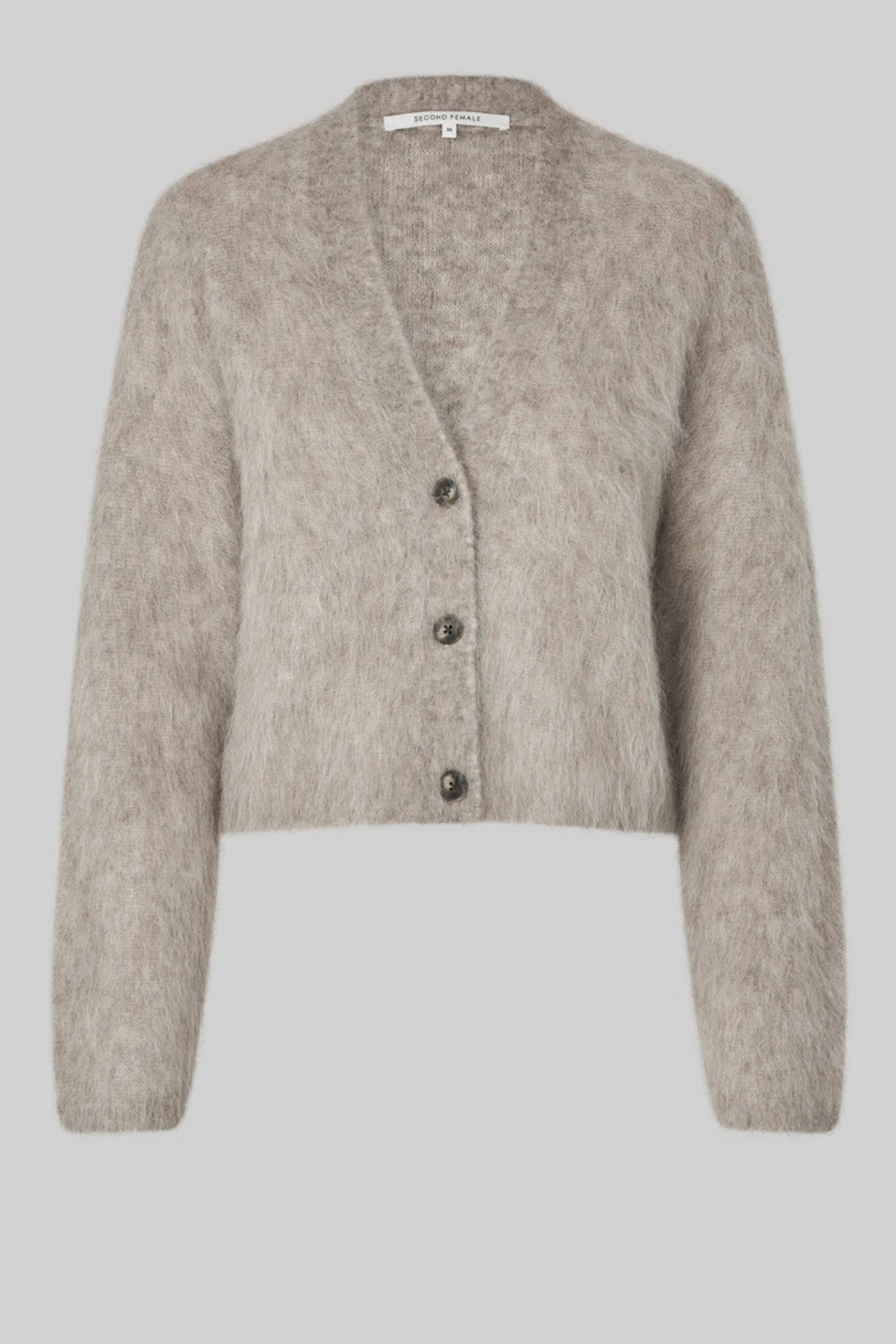 KARLA FLUFFY CARDIGAN PUMICE STONE