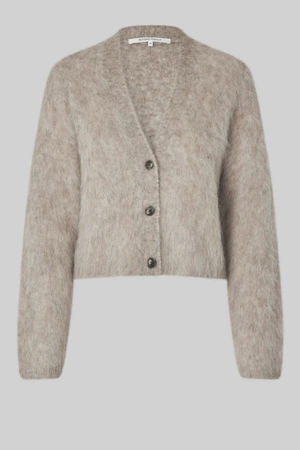 KARLA FLUFFY CARDIGAN PUMICE STONE