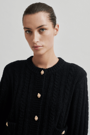 KAROLINA KNIT CARDIGAN BLACK