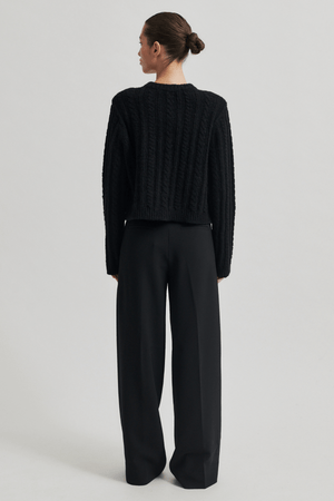 KAROLINA KNIT CARDIGAN BLACK