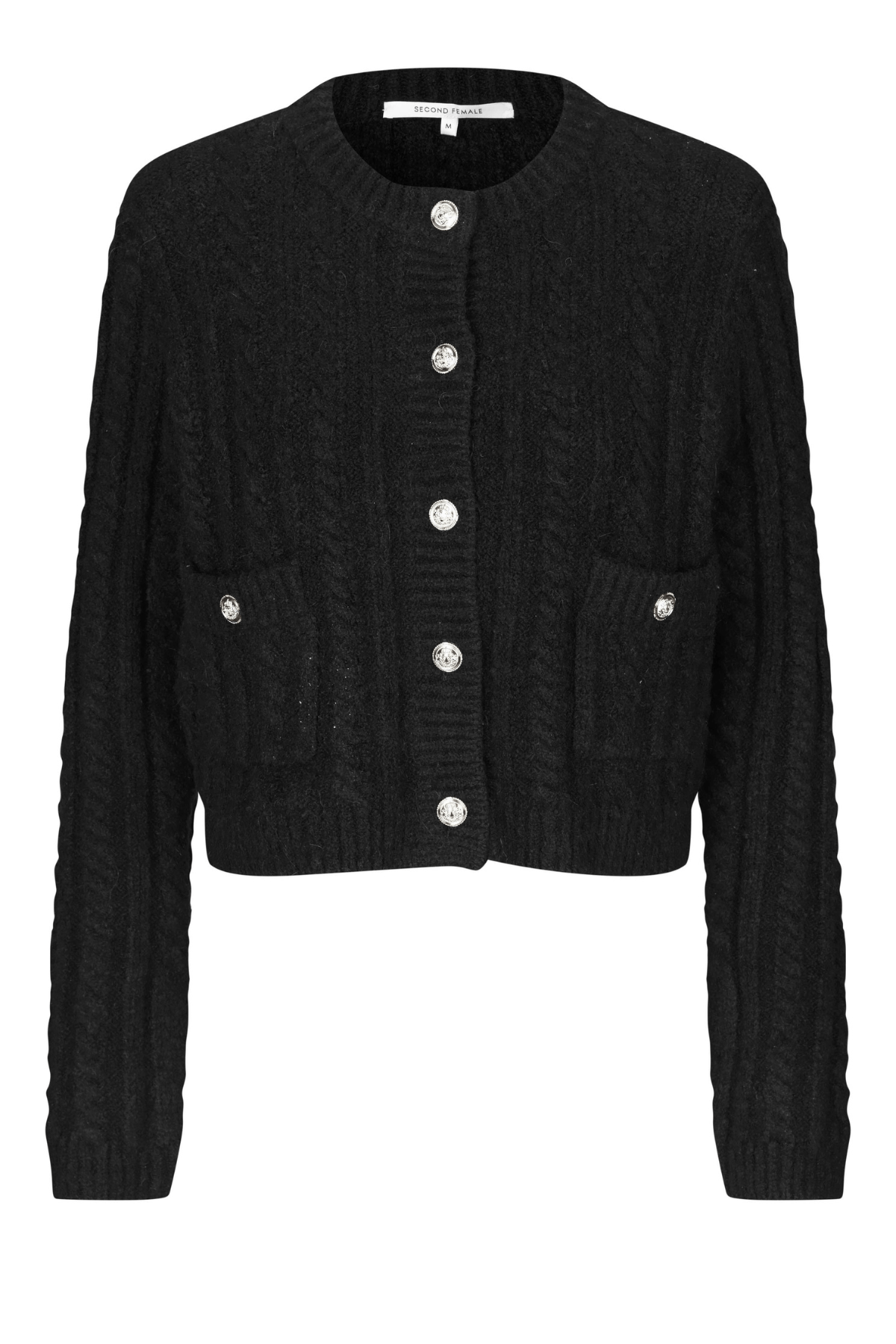 KAROLINA KNIT CARDIGAN BLACK