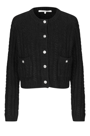 KAROLINA KNIT CARDIGAN BLACK