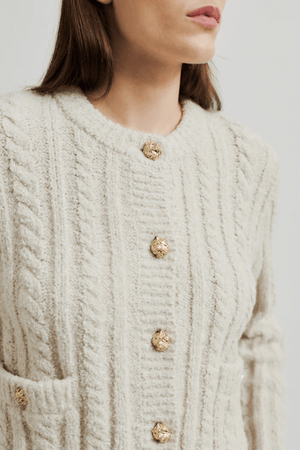 KAROLINA KNIT CARDIGAN PUMICE STONE