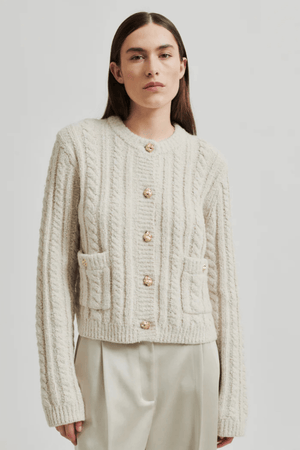 KAROLINA KNIT CARDIGAN PUMICE STONE