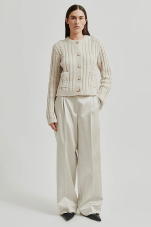KAROLINA KNIT CARDIGAN PUMICE STONE