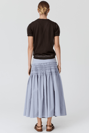 KASPAR LAYERED TEE CHOC/CHOC
