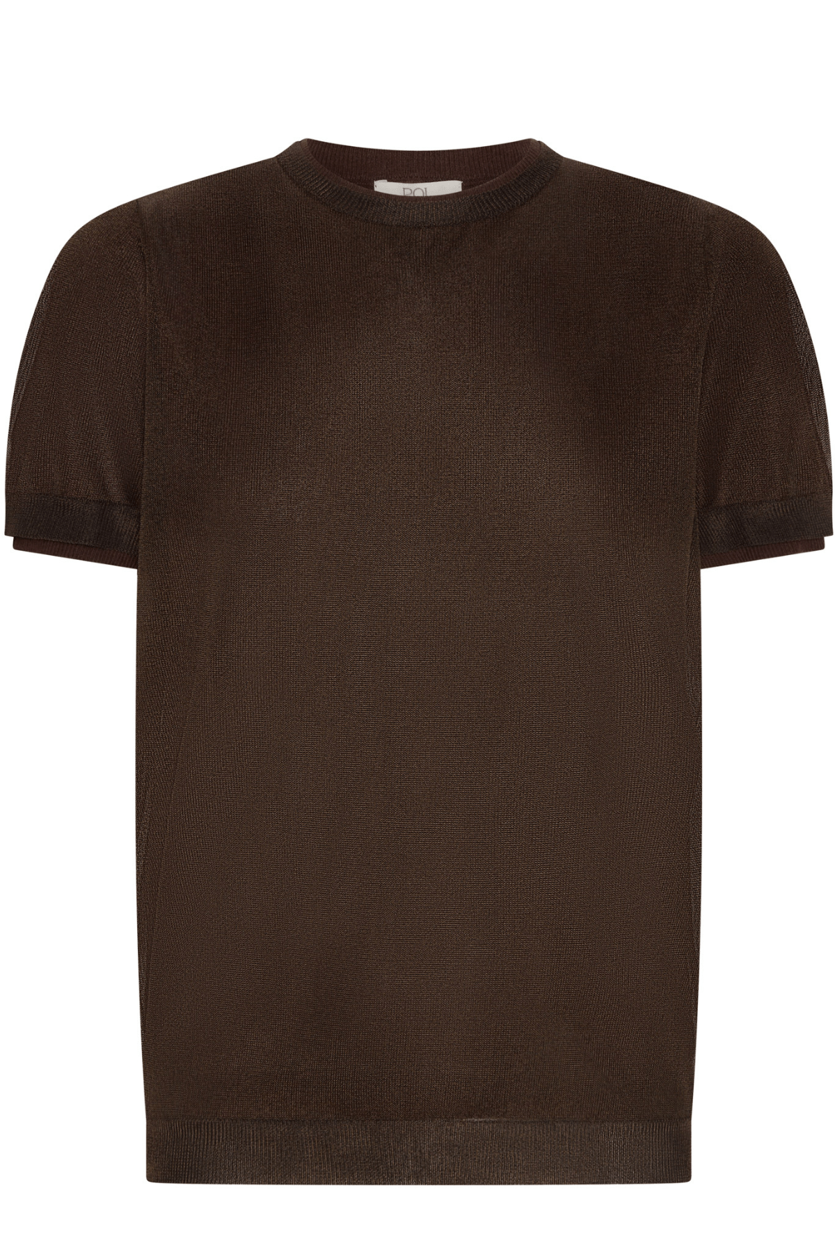 KASPAR LAYERED TEE CHOC/CHOC