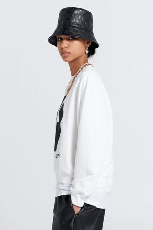 KEEP WALKIN ORGANIC COTTON CREWNECK OFF WHITE