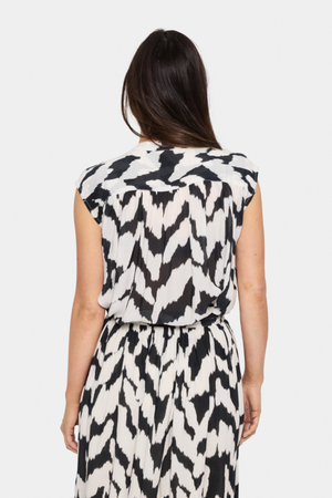 KELSIE SHIRT BLACK MONOCHROME
