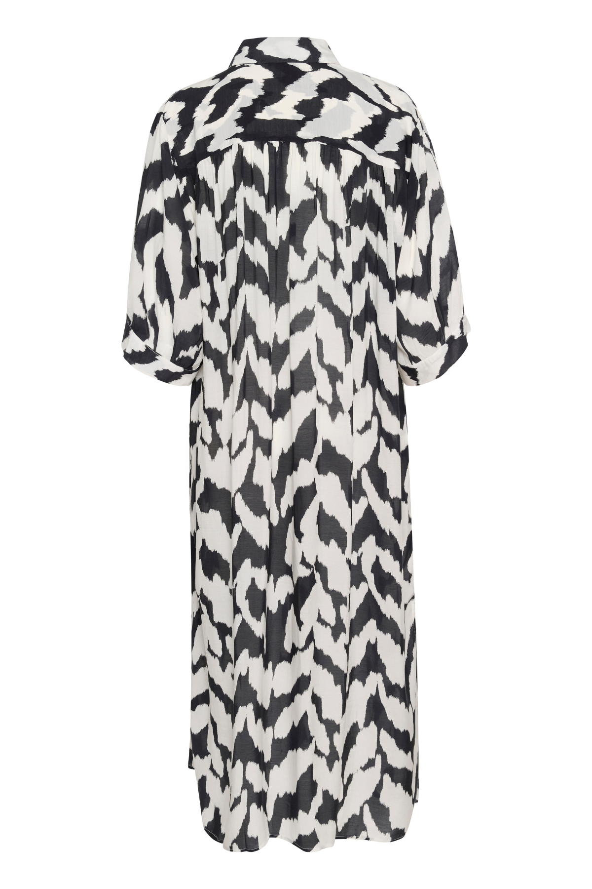 KELSIE SHIRT DRESS BLACK MONOCHROME
