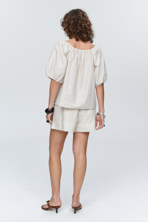KENDRA TOP CHOCOLATE STRIPE
