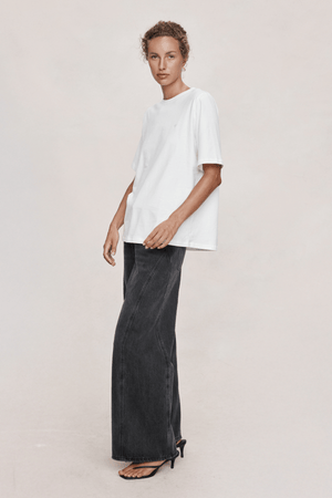 KENNA EMBROIDERED TEE WHITE