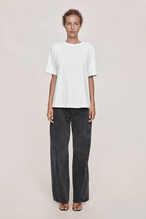 KENNA EMBROIDERED TEE WHITE