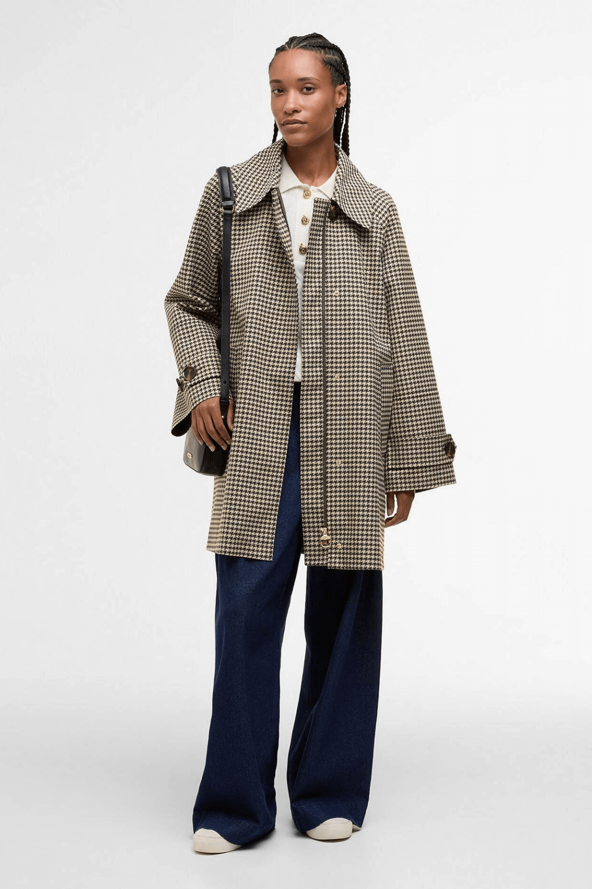 KENNEDY CHECK SHOWERPROOF JACKET SAGE HOUNDSTOOTH/MIST
