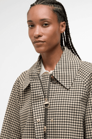 KENNEDY CHECK SHOWERPROOF JACKET SAGE HOUNDSTOOTH/MIST