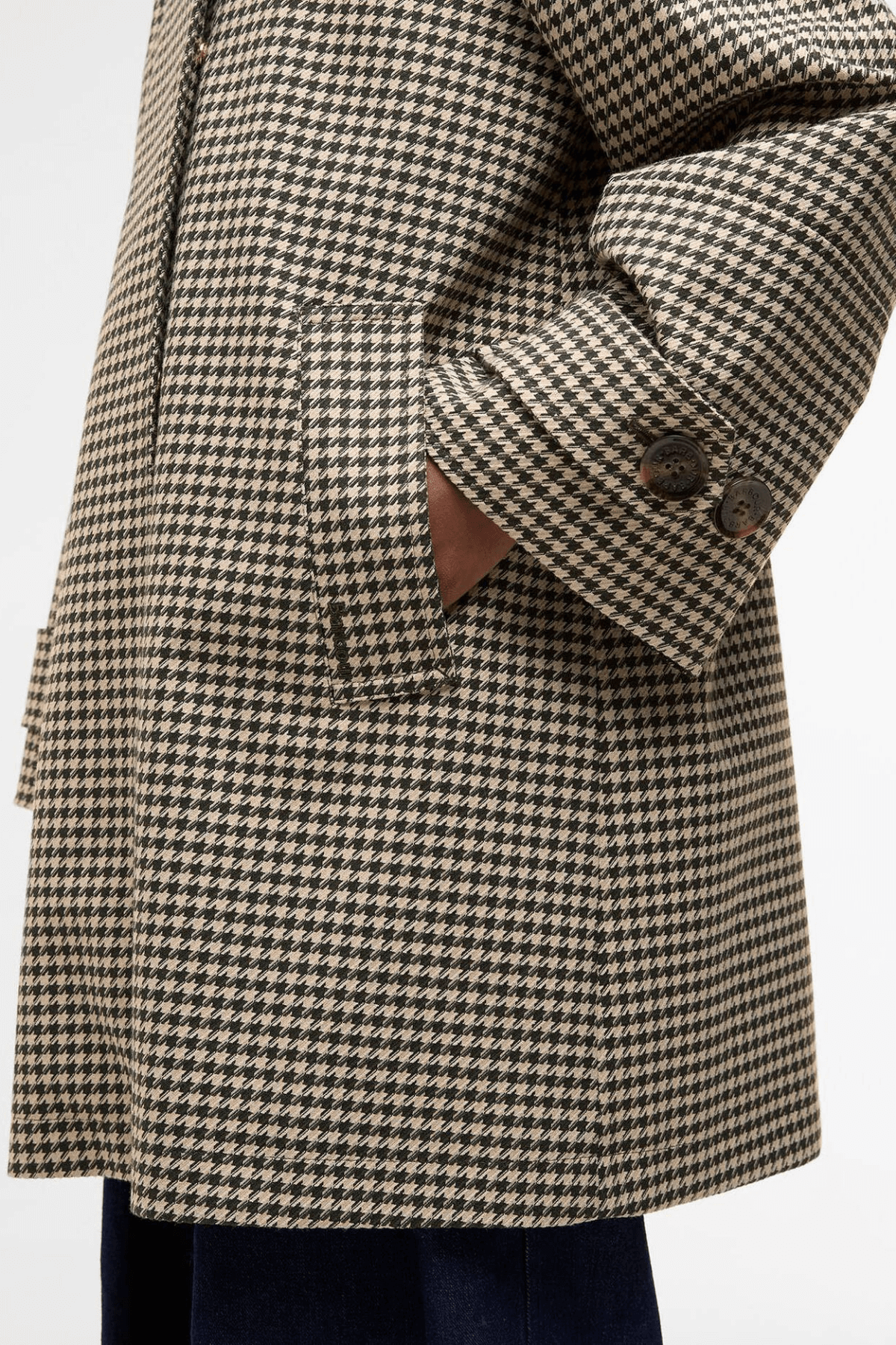 KENNEDY CHECK SHOWERPROOF JACKET SAGE HOUNDSTOOTH/MIST