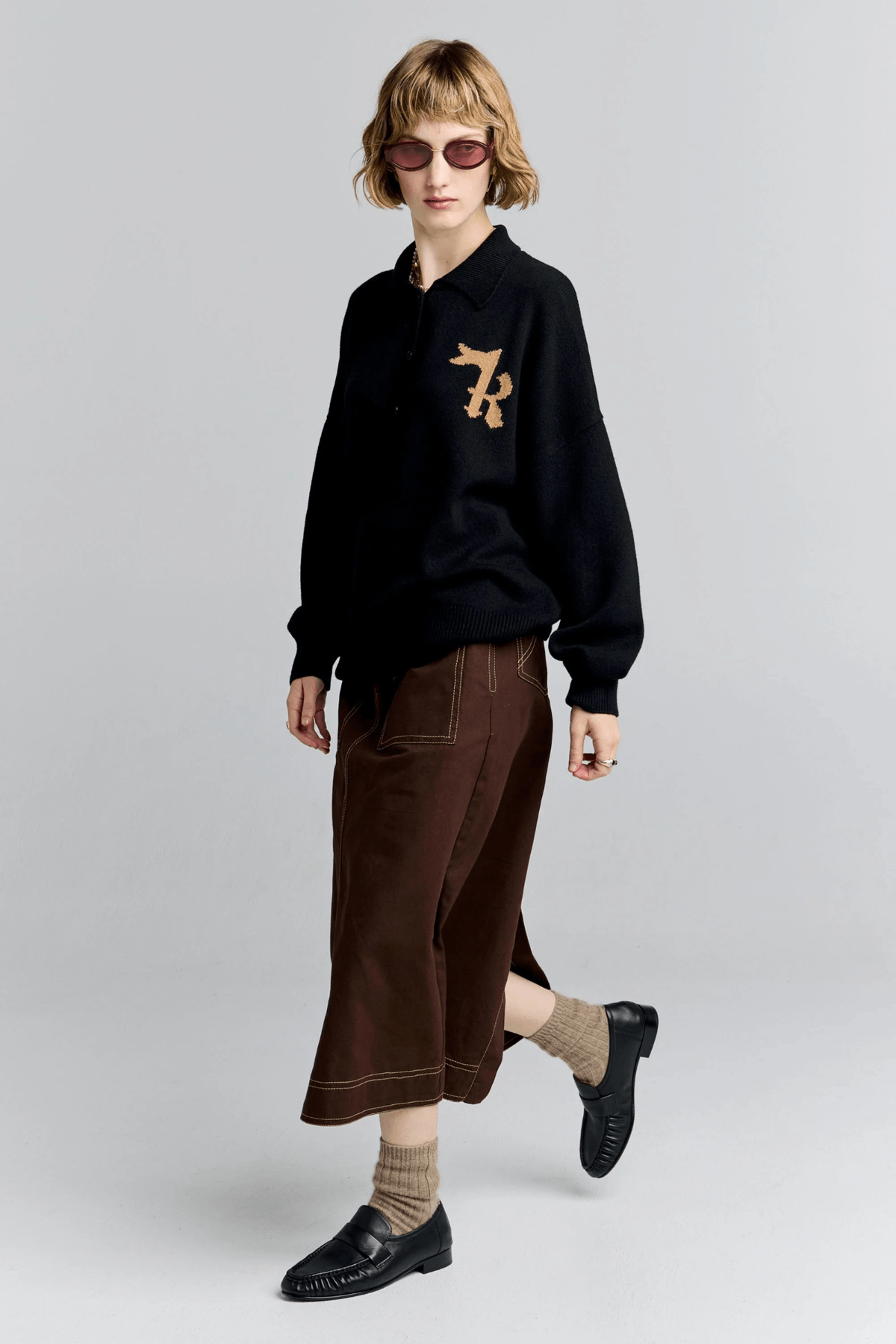 K FLAG POLO BLACK