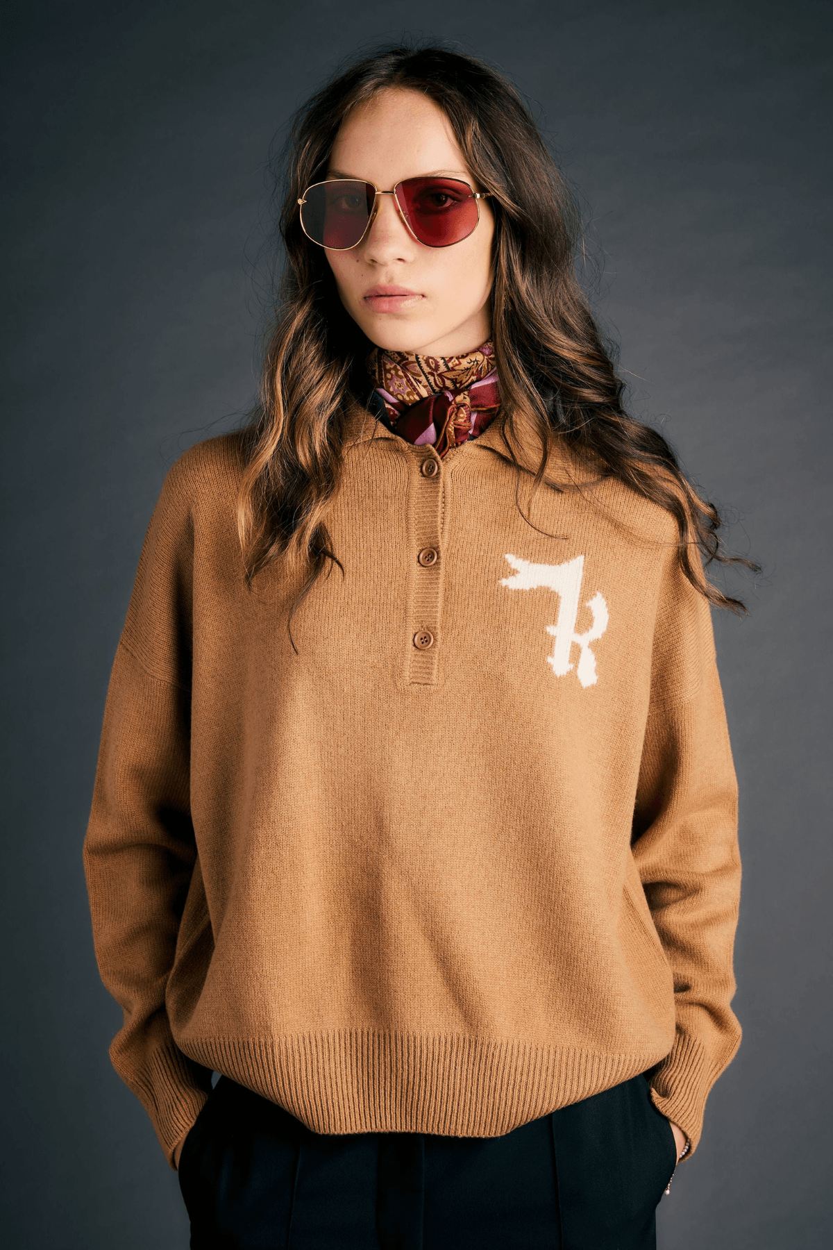 K FLAG POLO TAN