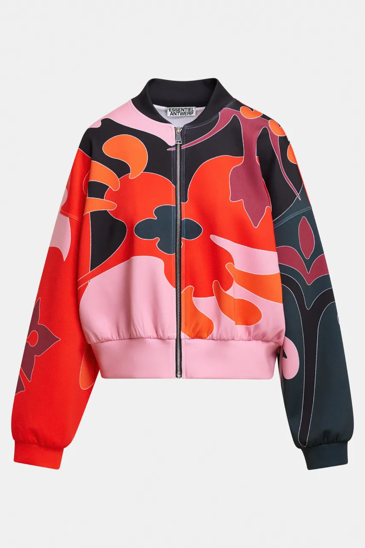 KIVA PLACED PRINT BOMBER JACKET