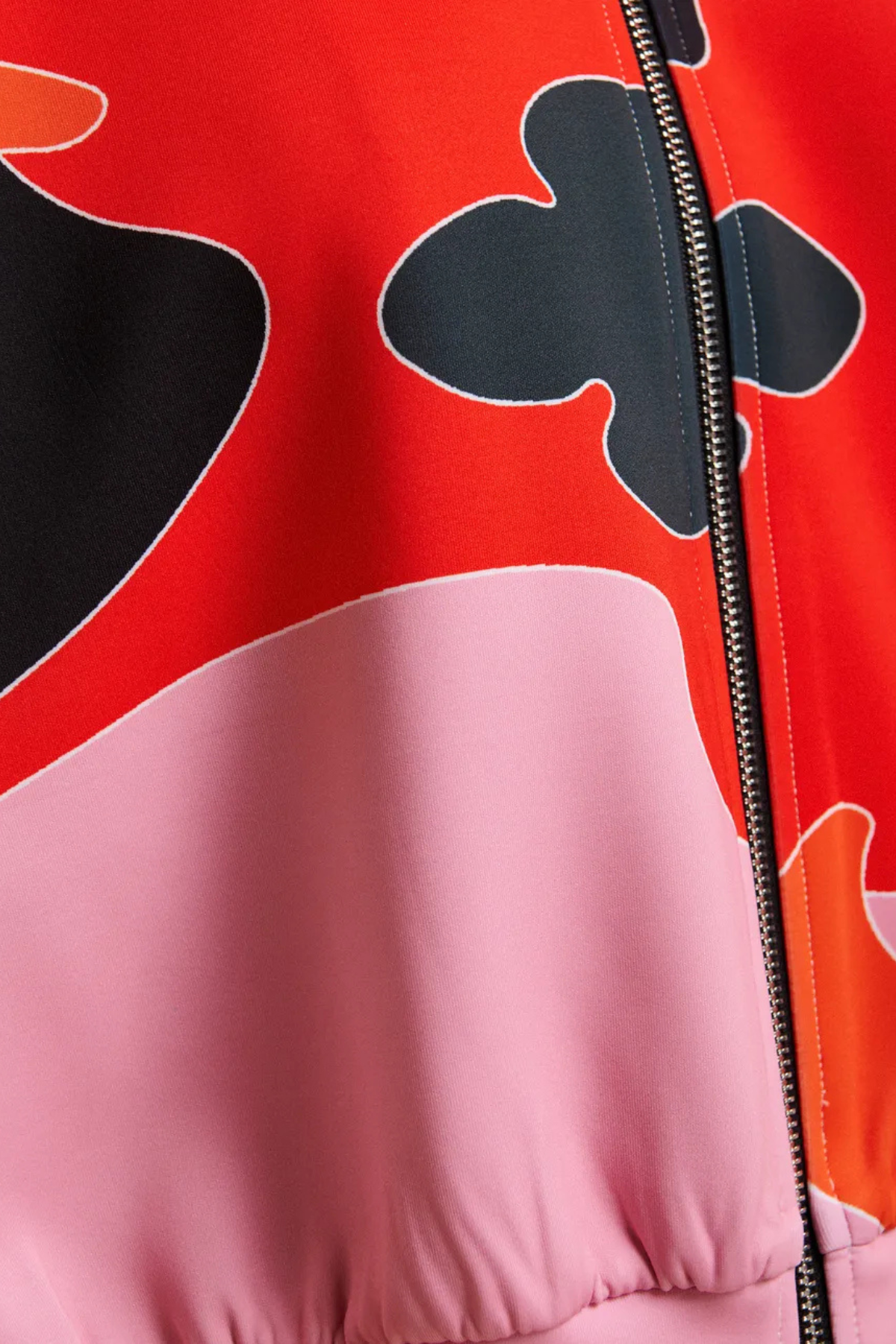KIVA PLACED PRINT BOMBER JACKET