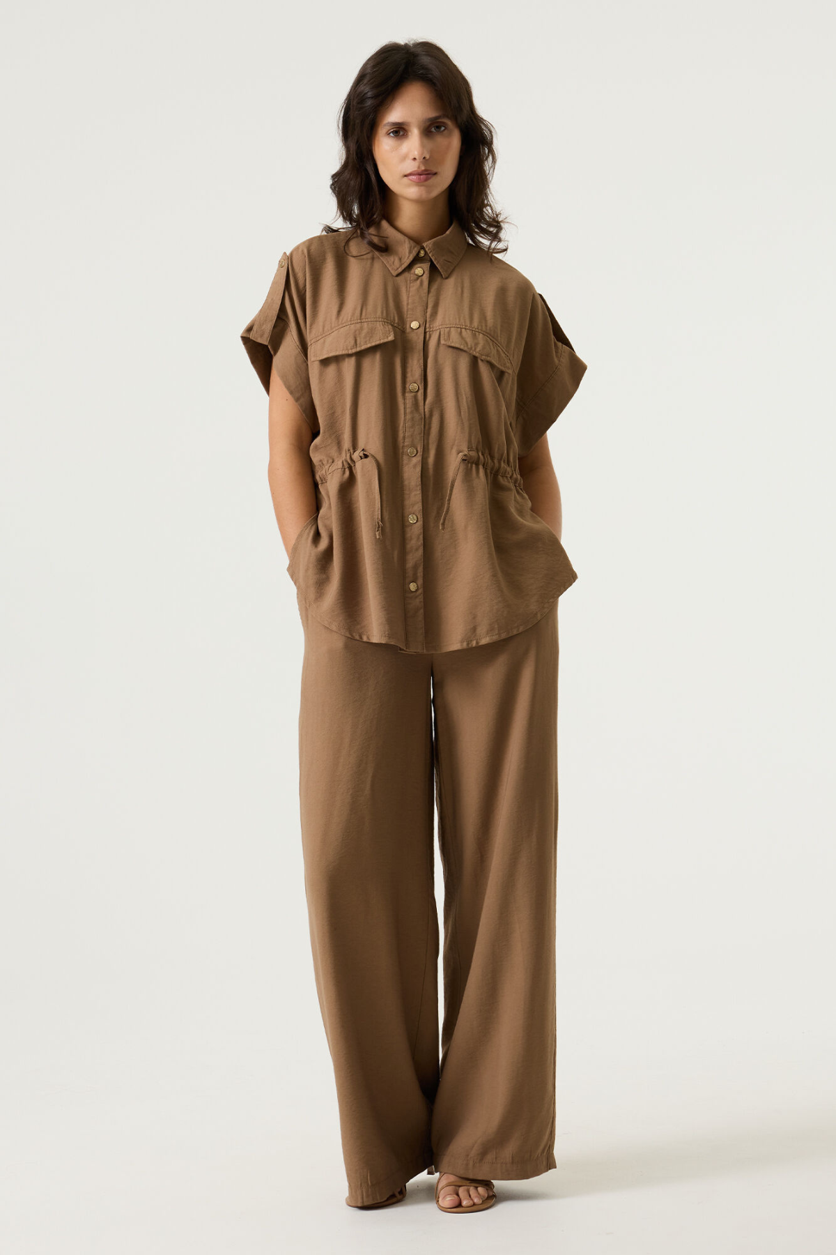 LADIES PANTS SOFT TAUPE