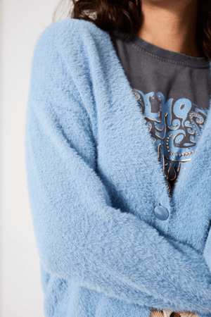 CARDIGAN FADED DENIM