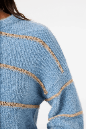 LADIES PULLOVER FADED DENIM