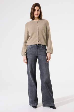 LADIES CARDIGAN TAUPE