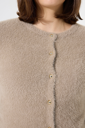 LADIES CARDIGAN TAUPE