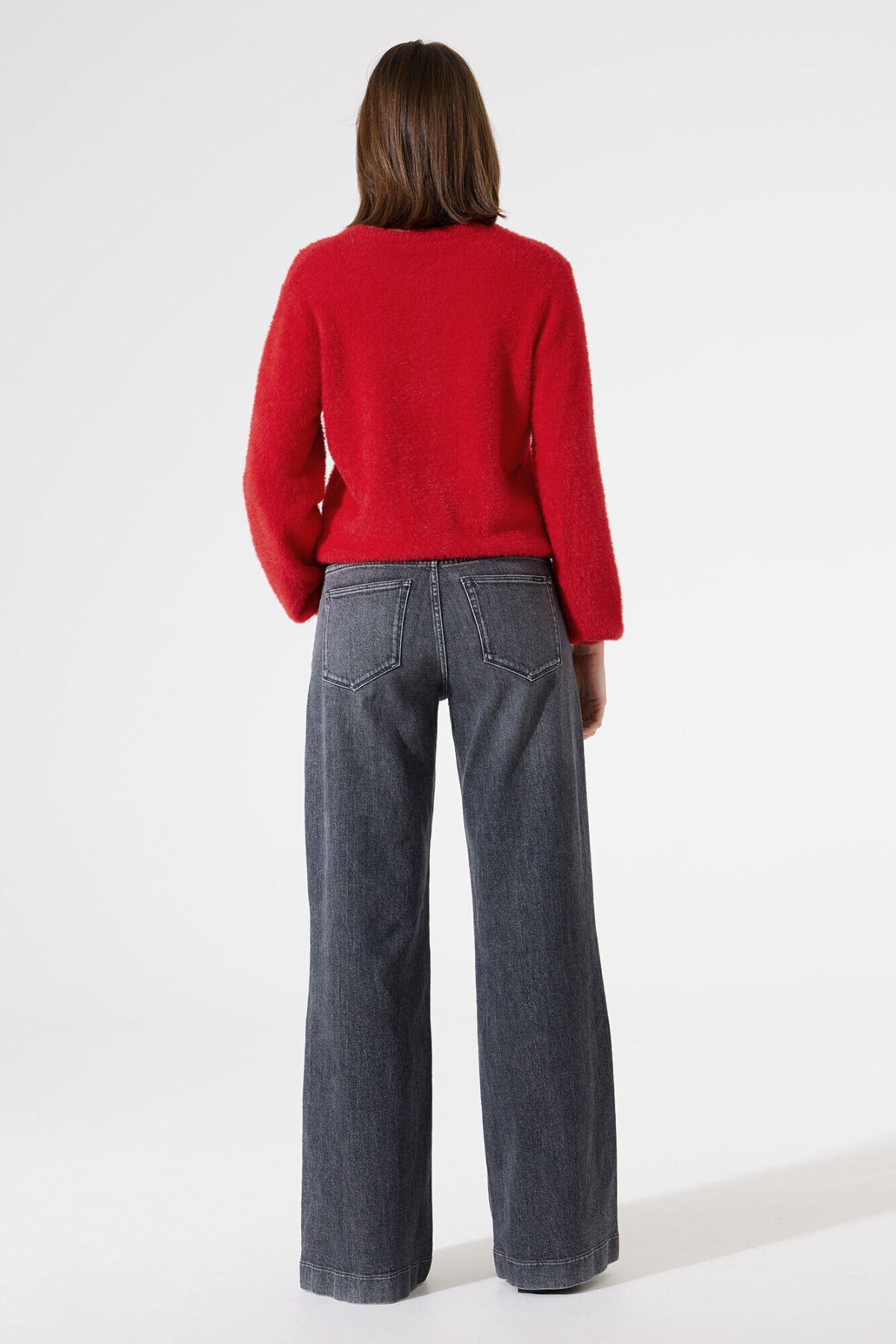LADIES CARDIGAN TRUE RED