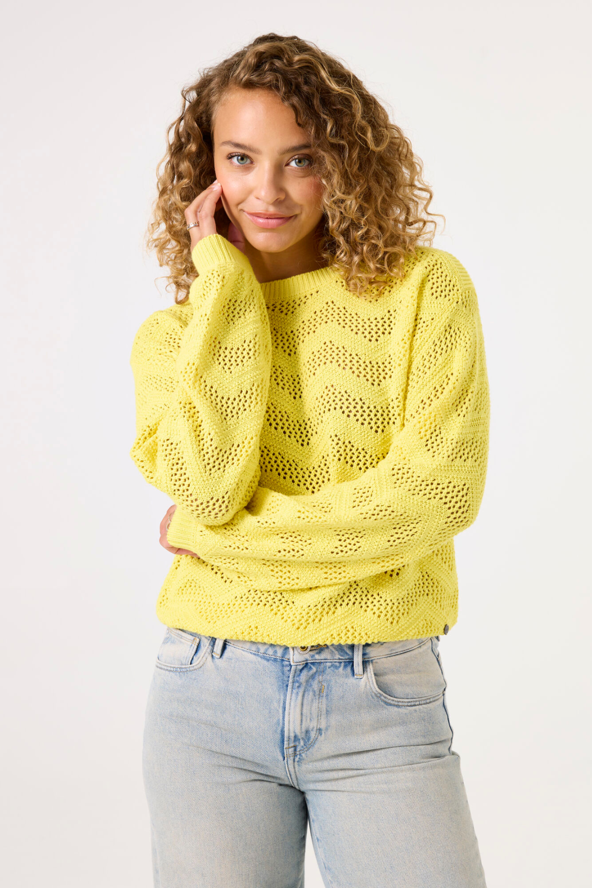 LADIES PULLOVER FRESH YELLOW