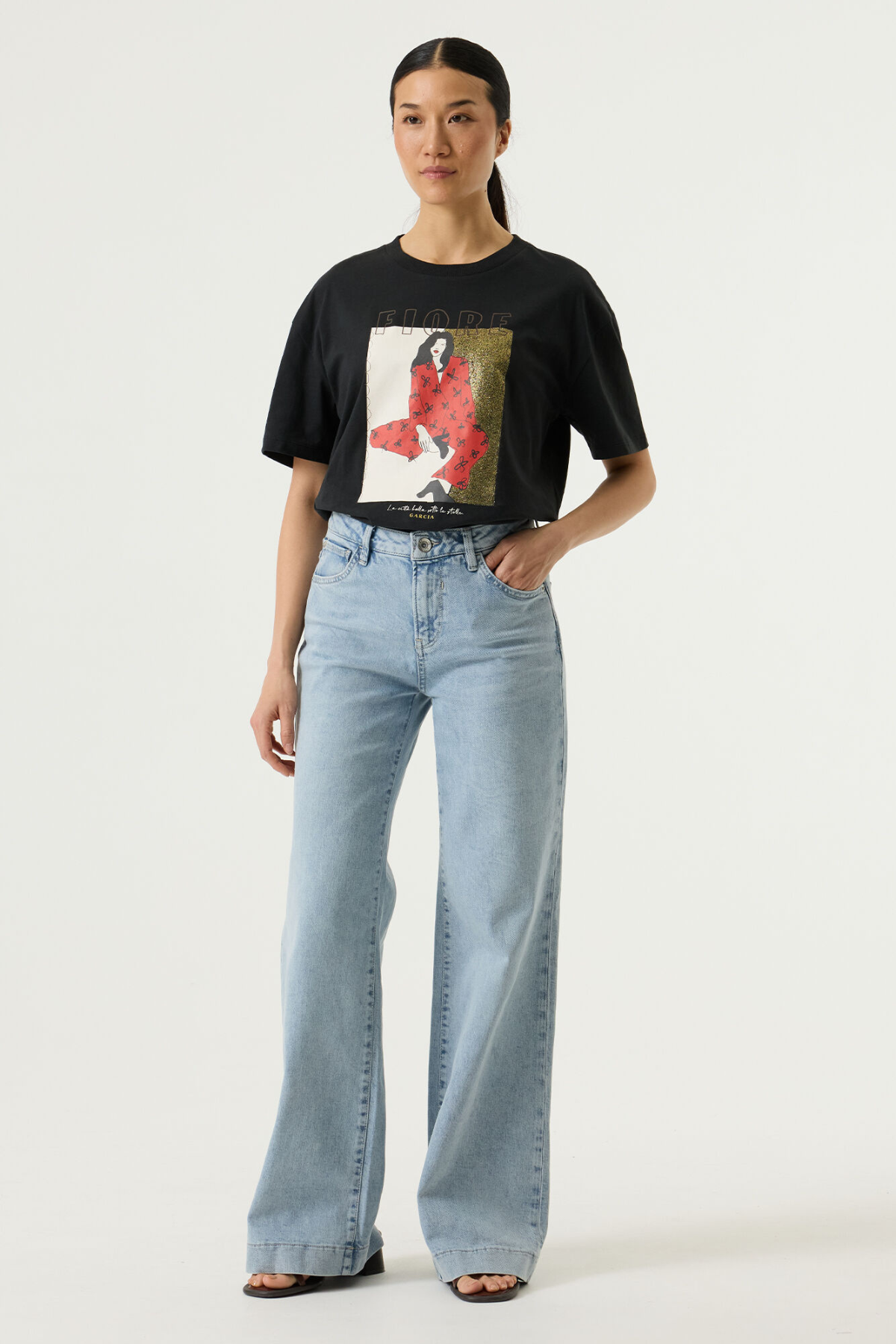 LADIES SHORT SLEEVE T-SHIRT ANTRACITE