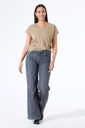 LADIES T-SHIRT SS SOFT TAUPE