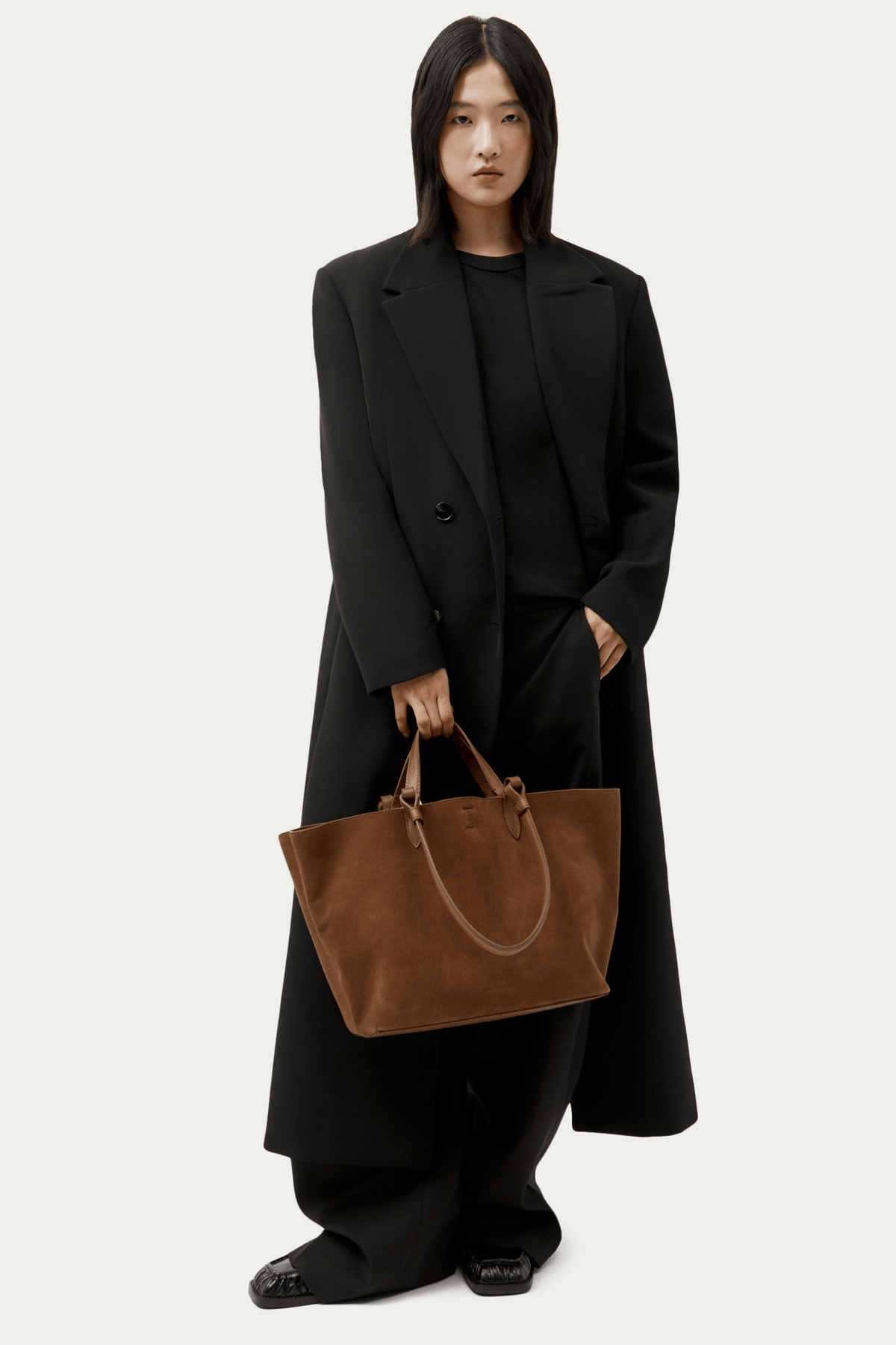 LARGE BANDIT TOTE HAZEL SUEDE