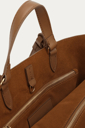 LARGE BANDIT TOTE HAZEL SUEDE