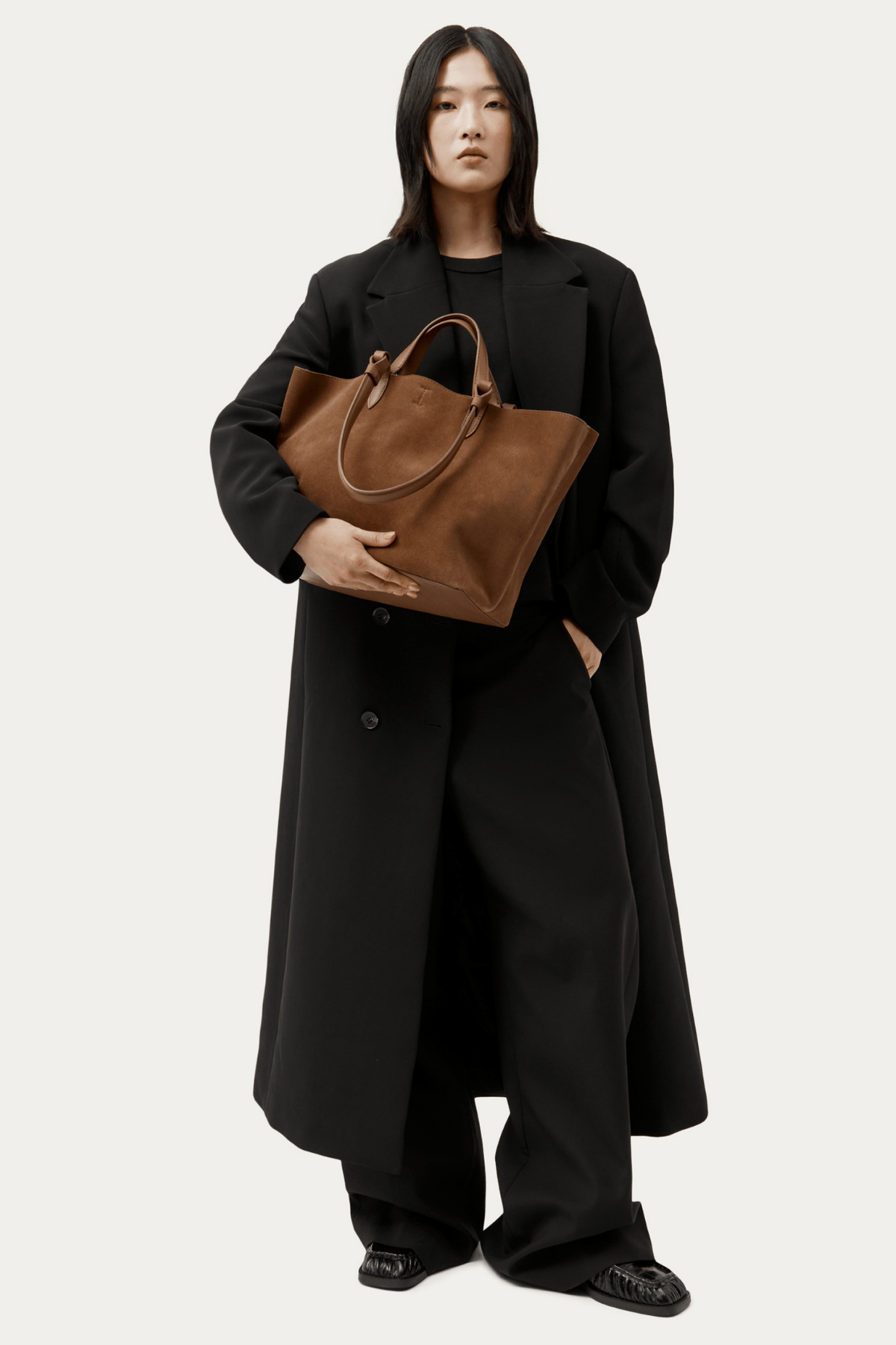 LARGE BANDIT TOTE HAZEL SUEDE