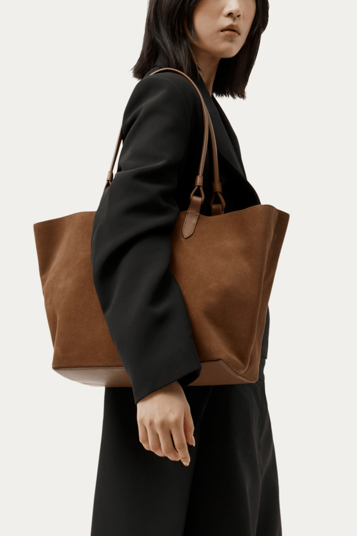 LARGE BANDIT TOTE HAZEL SUEDE