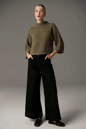 LAUREN WIDE LEG JEAN BLACK