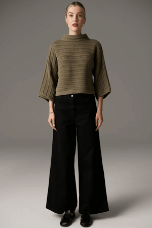LAUREN WIDE LEG JEAN BLACK