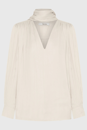 LENA V-NECK TOP NOUGAT