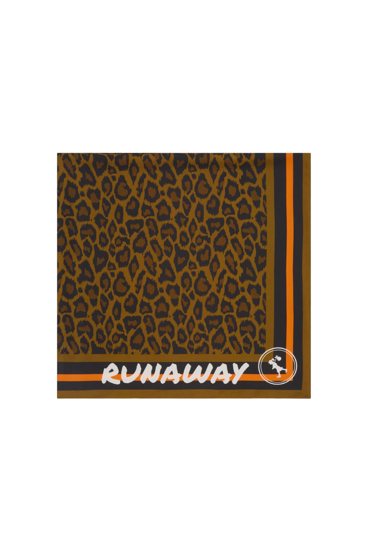 LEOPARD CLASSIC SILK SCARF TAN