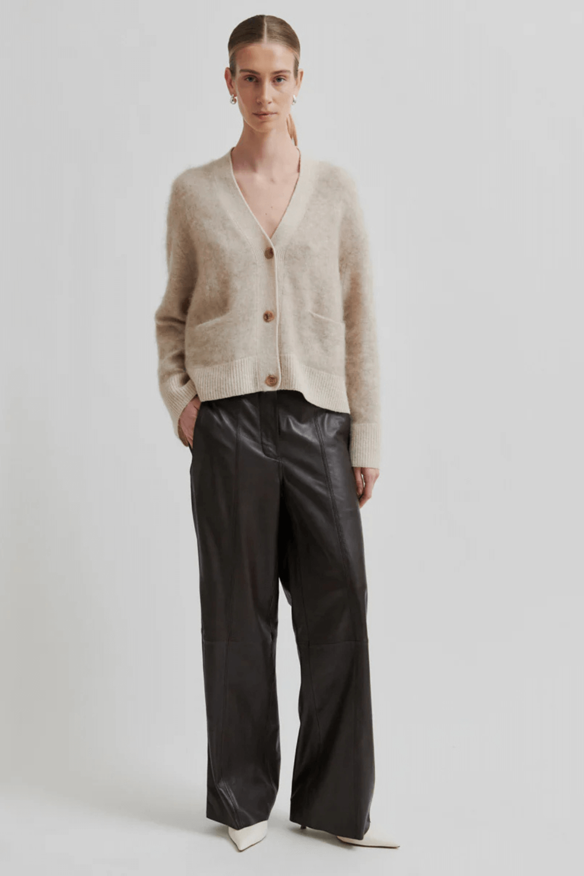 LETHO STRAIGHT LEG PANT CHOCOLATE PLUM