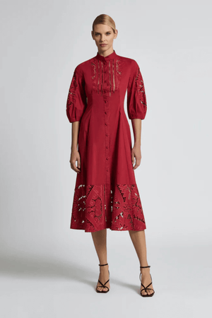 LETITIA SHIRT DRESS GARNET
