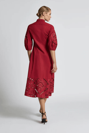 LETITIA SHIRT DRESS GARNET